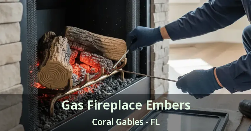 Gas Fireplace Embers Coral Gables - FL