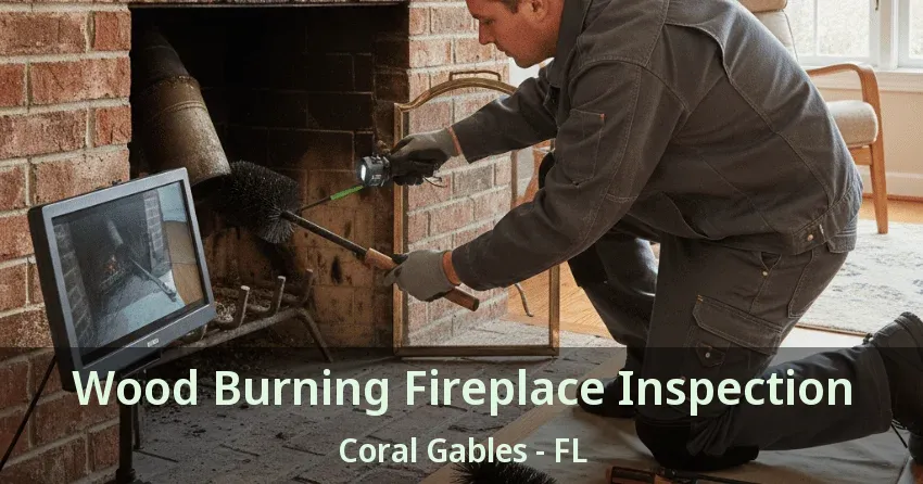 Wood Burning Fireplace Inspection Coral Gables - FL